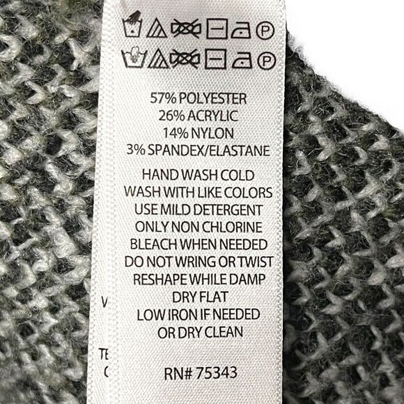 RACHEL ZOE Plaid Knit Double Breasted Sweater Jacket L - Picture 5 of 6